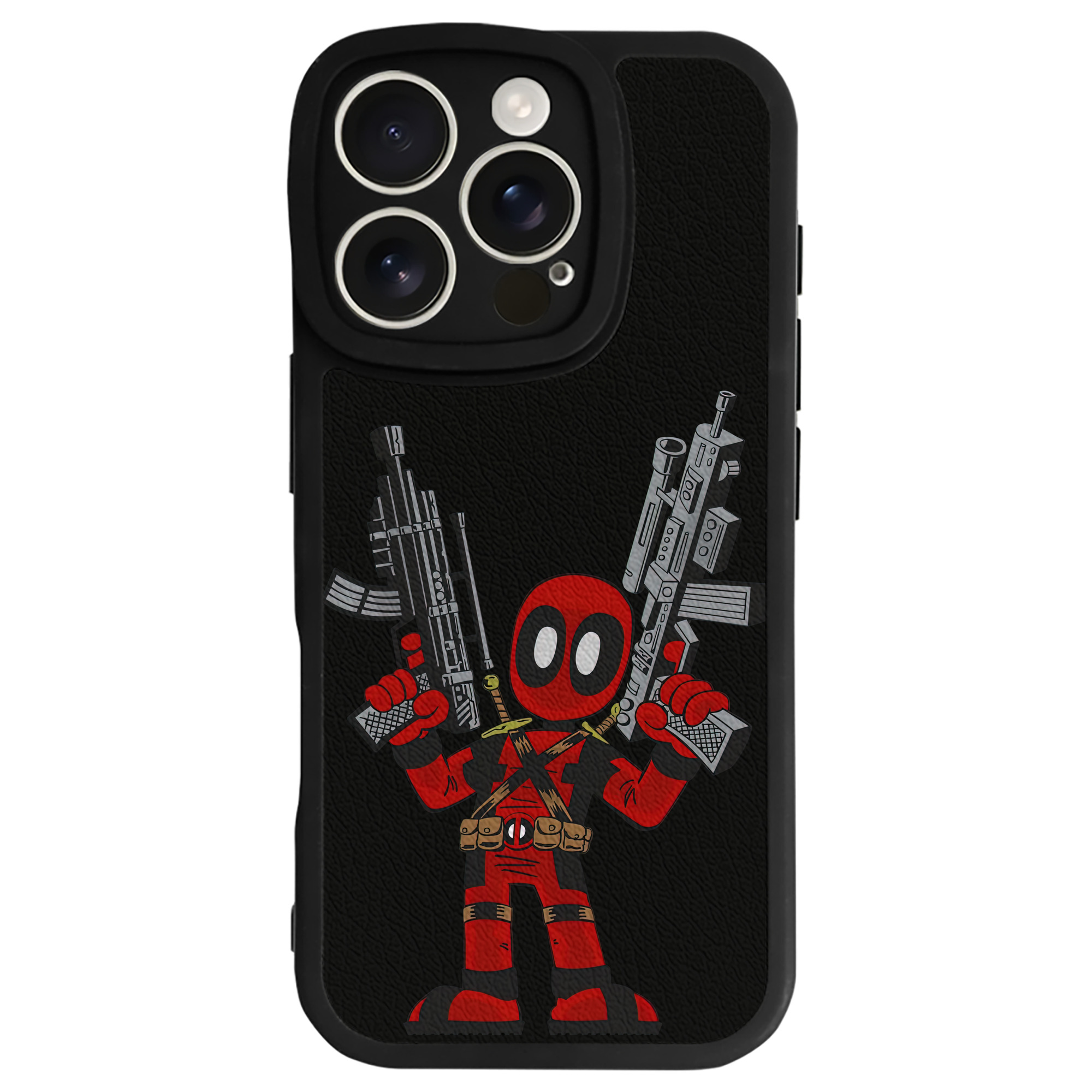 （画像用） Deadpool デッドプール 【iPhone 16シリーズ対応】シリコンスマホケース（レザー調） 材質：シリコン